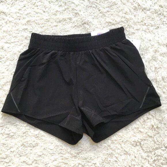 OTOS Activewear Running Shorts 2 in One Race High Rise Drawstring Run Blk XL - Picture 1 of 10